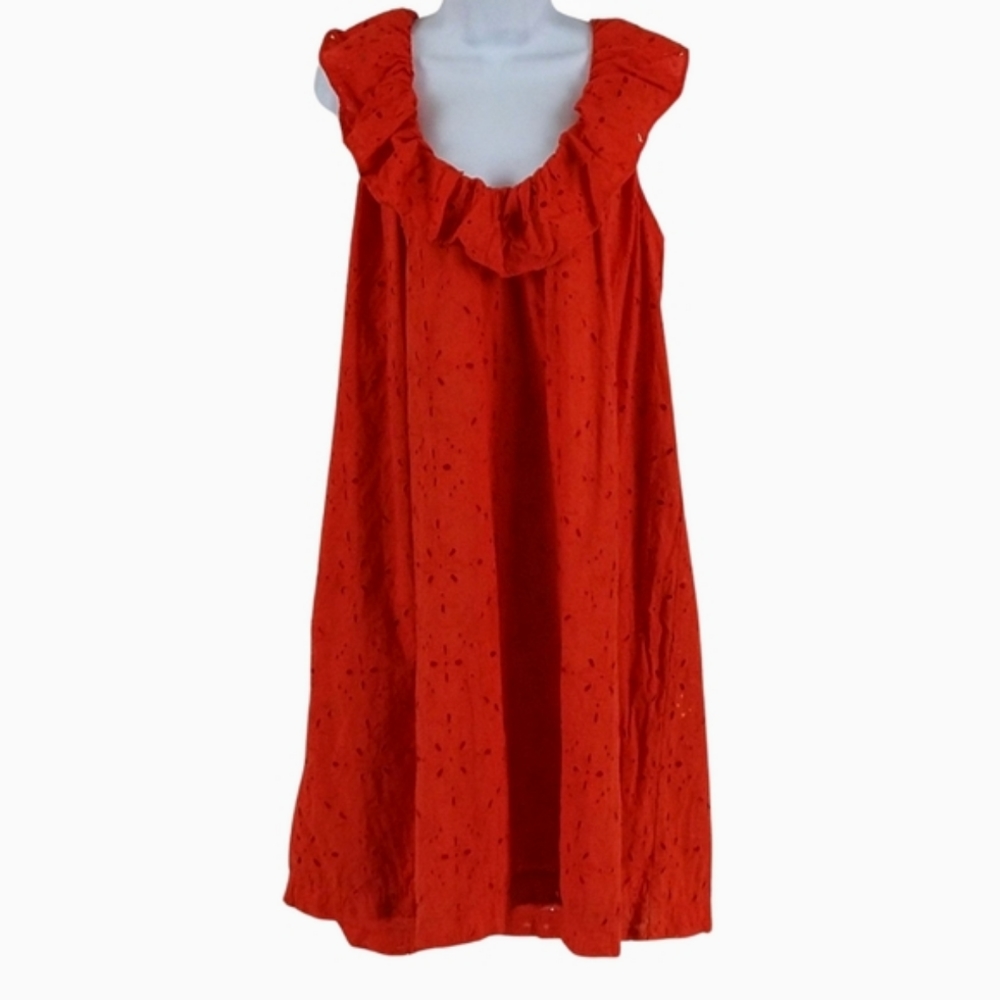 Ann Taylor red orange dress